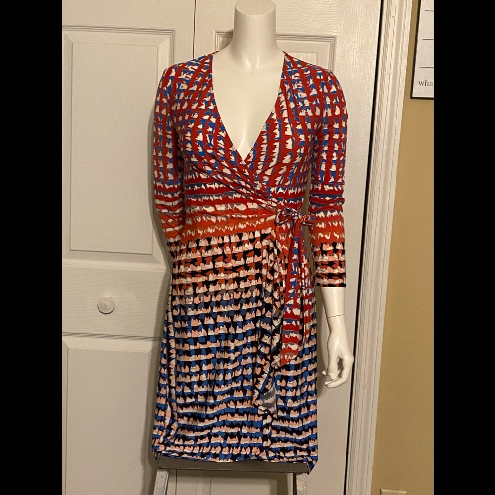 Bcbgmaxazria Multicolor Adele Printed Wrap Dress - image 4